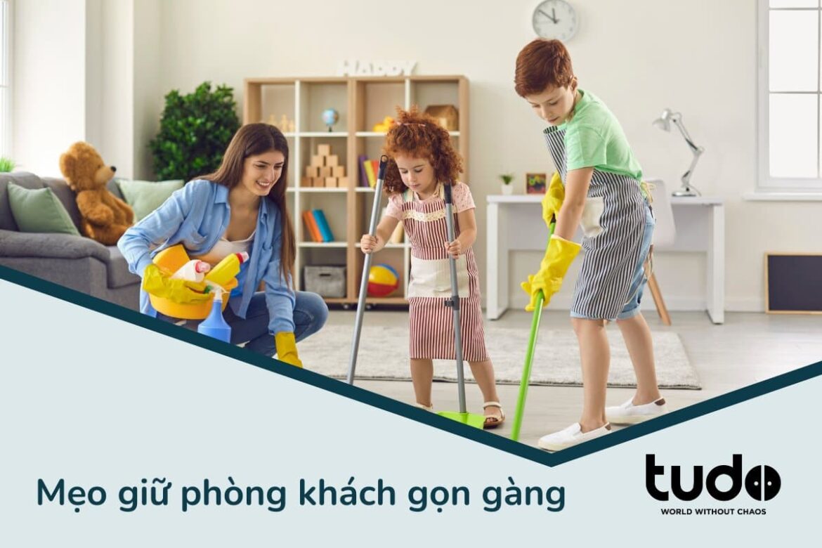 Mẹo giữ phòng khách gọn gàng